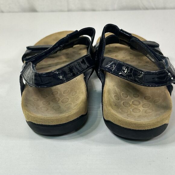 Vionic Womens Sandals Blue Leather Strappy Amber Comfort Support Shoes Sz 9.5 - Picture 4 of 8